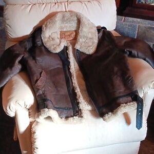 Lloyd Elliot Leather Jacket, Rich Brown, Medium